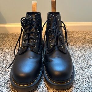 Dr. Martens Black Vegan 101 Classic Unisex Boots Men’s 11/Women’s 12